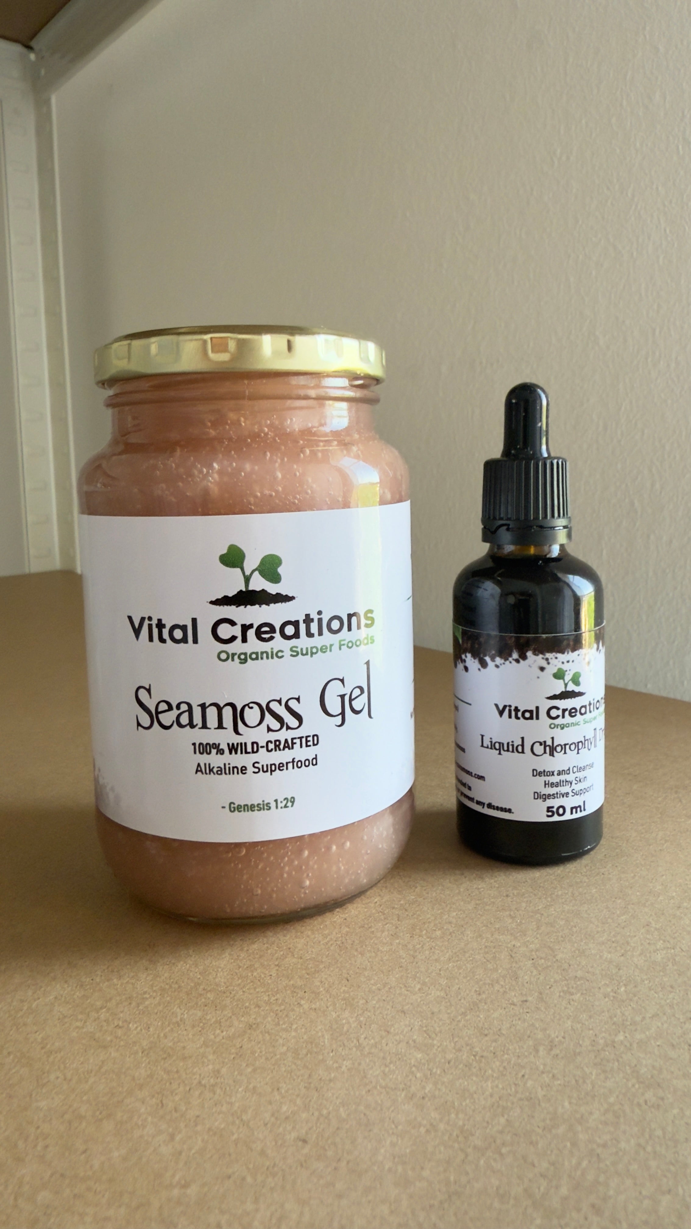 Seamoss gel and Liquid Chlorophyll combo
