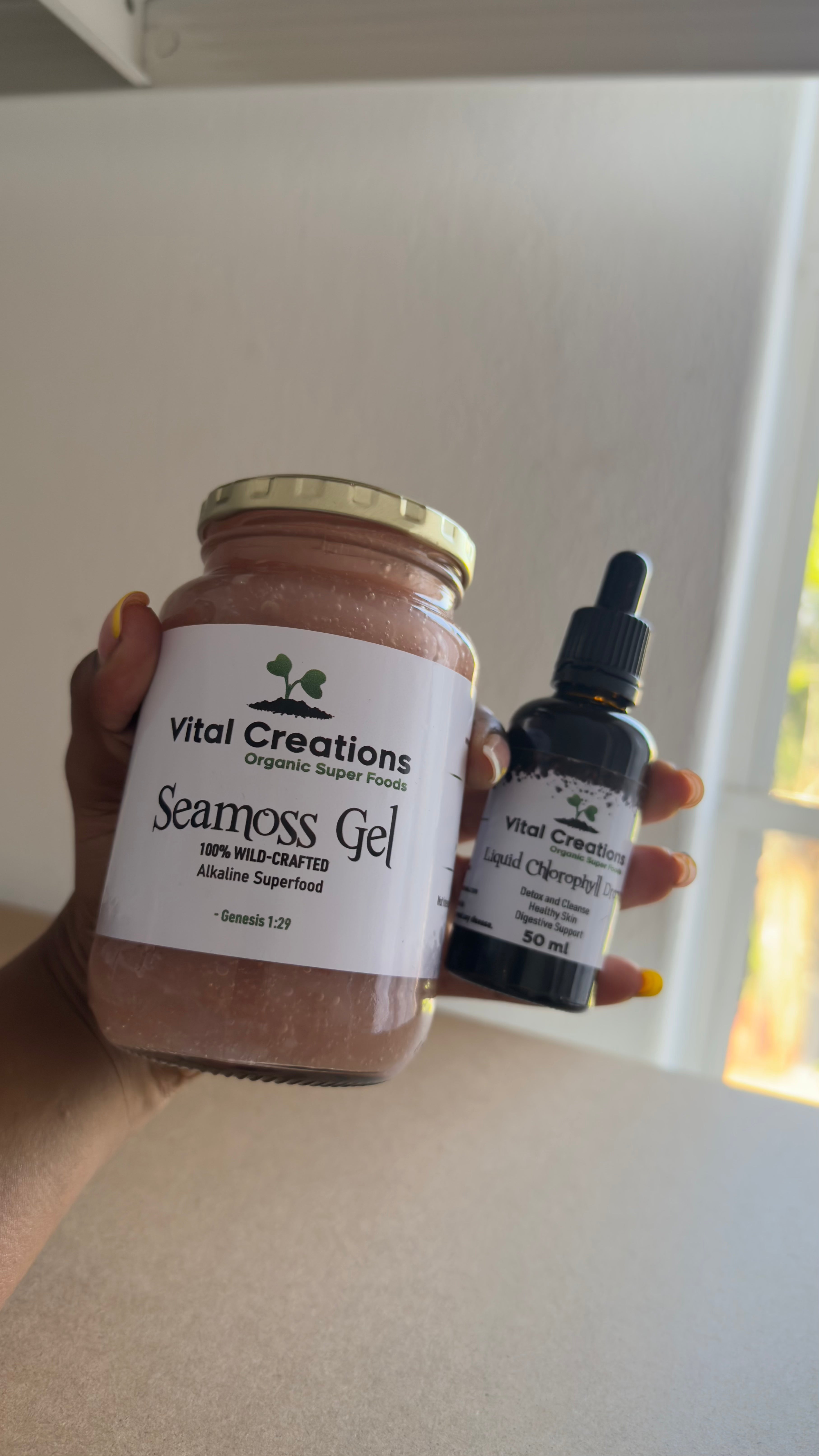 Seamoss gel and Liquid Chlorophyll combo