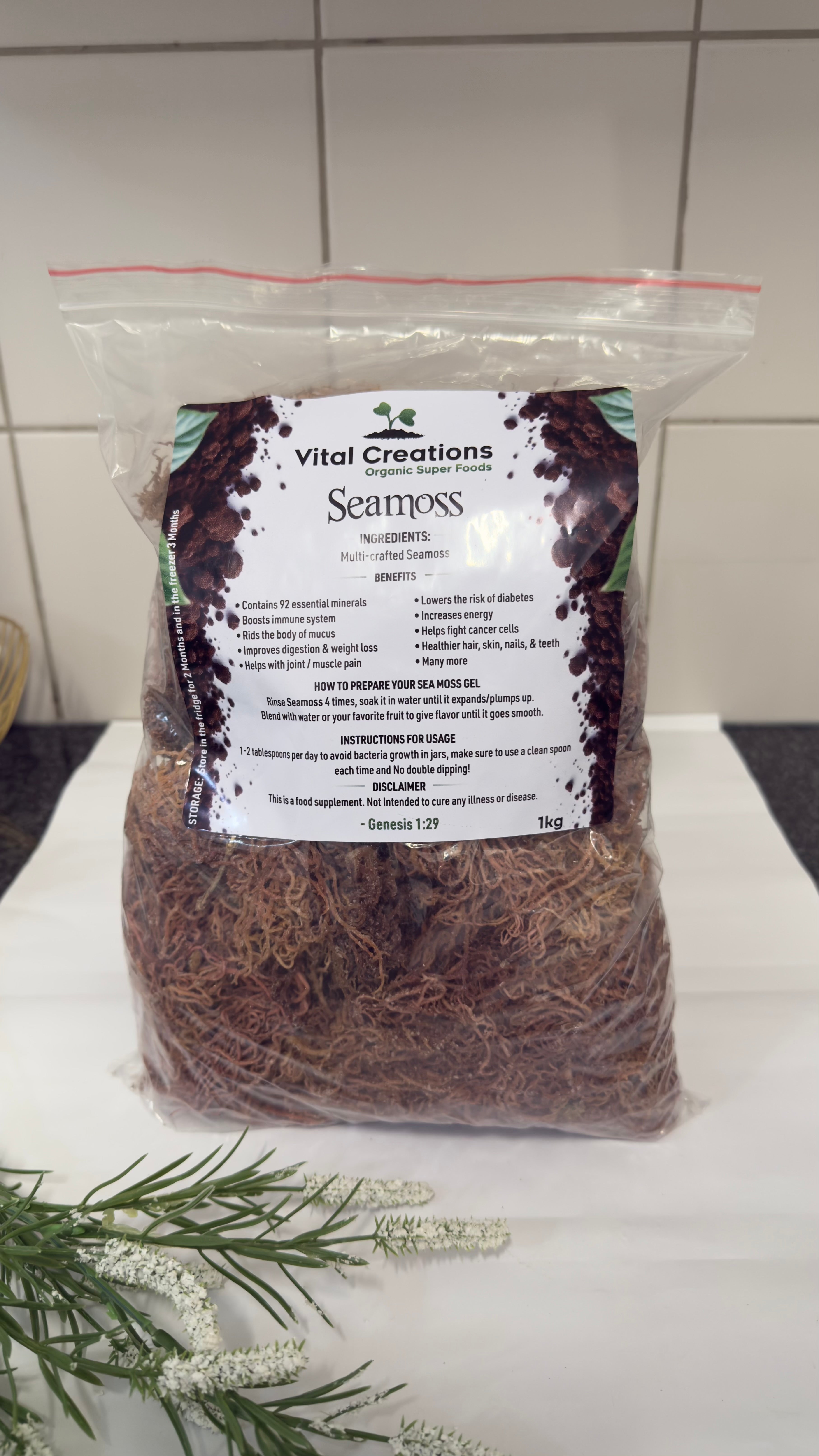1kg Raw Sea Moss